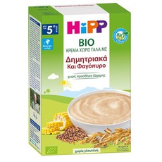 Hipp Bio Κρέμα Χωρίς Γάλα Με Δημητριακά & Φαγόπυρο