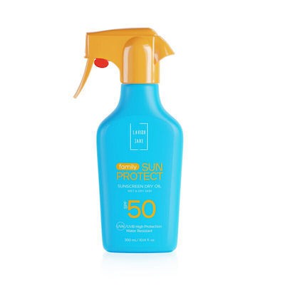 LAVISH CARE Family Sunscreen Dry Oil Αντηλιακό Λάδι Σώματος Για Όλη Την Οικογένεια SPF50 300ml