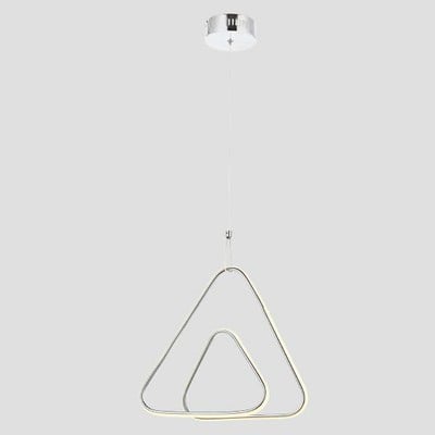 Triangle Shaped Led Nickel Mat Pendant Light 30W 4