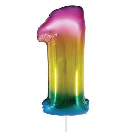 Balon Broj 1 Rainbow 1m