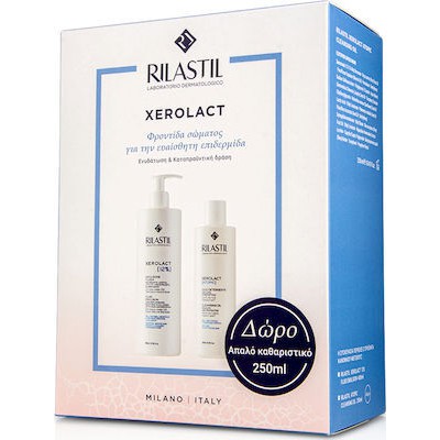 RILASTIL Xerolact Fluid Emulsion 12% 400ml + Δώρο Απαλό Καθαριστικό Για Πρόσωπο & Σώμα 250ml