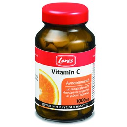 Lanes Βιταμίνη C 1000mg με Βιοφλαβονοειδή, 60 μασώμενες ταμπλέτες, γεύση πορτοκάλι