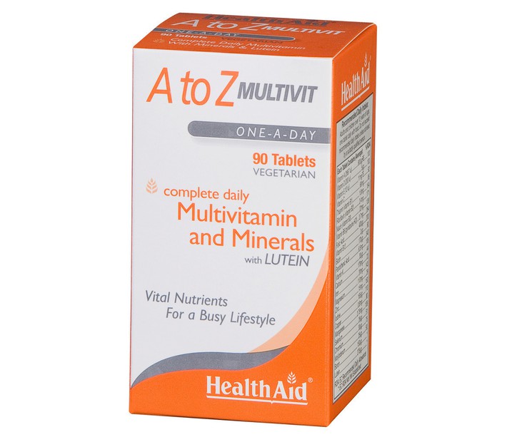 HEALTH AID A TO Z MULTIVITAMIN & MINERALS & LUTEIN 90TABL