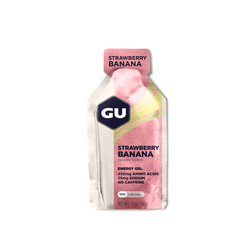 GU Strawberry Banana Energy Gel 55mg Sodium No Caffeine Ενεργειακό Gel Φράουλα Μπανάνα 32g 