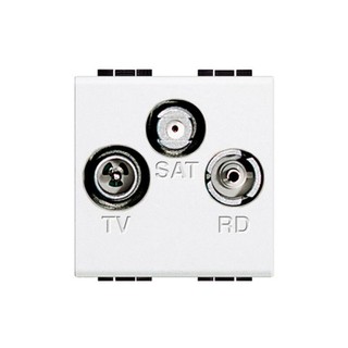 Livinglight TV/RD/SAT Socket White N4210D-