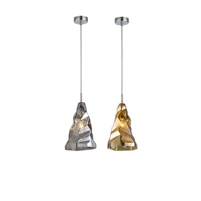 Pendant Light Se4312-01 Sm Luigi Smoky Glass Ηandm