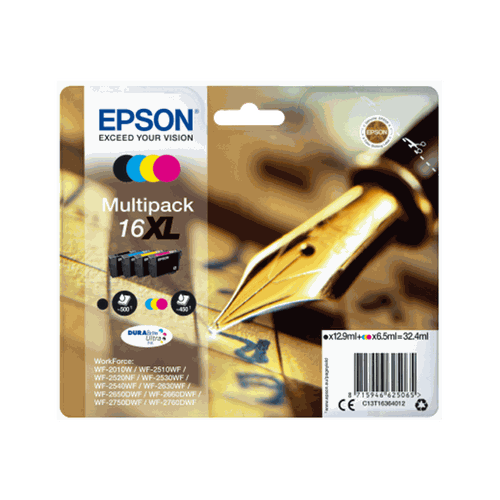 EPSON INK #T163640 MULTIPACK (BLACK-CYAN-MAGENTA-Y