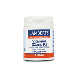 Lamberts Vitamins D3 1000iu And K2 90mg Συμπλήρωμα Διατροφής 60 Κάψουλες