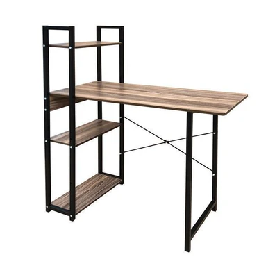 ΓΡΑΦΕΙΟ Η/Υ 4 Ράφια Μέταλλο Βαφή Μαύρο - Melamine 