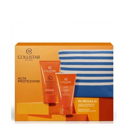 Collistar Sun Kit Protective Tanning Cream SPF30 + After Sun Shower-Shampoo + Pochette