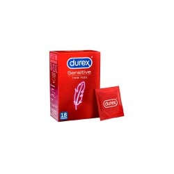 Durex Sensitive Condom Thin For Greater Sensitivity 18 pieces