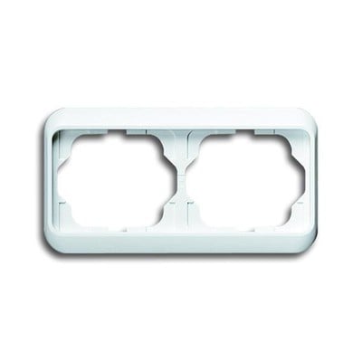 2-Gang Horizontal White Cover Frame 1722-24G Alpha