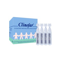 Clinofar Αποστειρωμένες Αμπούλες Φυσιολογικού Ορού Για Ρινική Αποσυμφόρηση 30x5ml