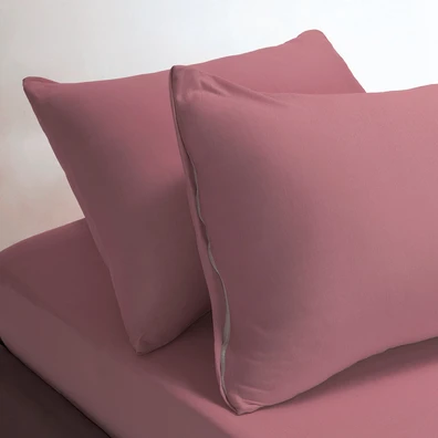 Σεντονι Jersey (Σετ 2 Τεμ.) 100χ200+35 Dusty Pink(