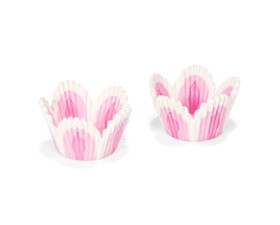 Patisse Χάρτινες Θήκες Ροζ-Λευκές για Cupcakes 5cm - Σετ 48 Τεμαχίων