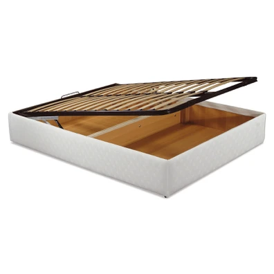 Wooden Double Bed with Μetal Design/Mocha