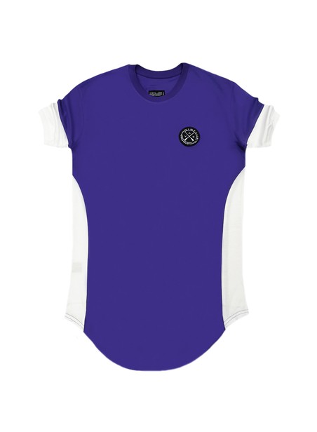 Vinyl art clothing purple contrast detailed t-shirt