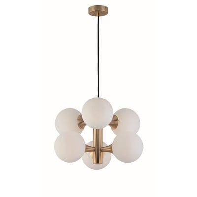 Pendant Light 6/L Globe E14 Gold Mat