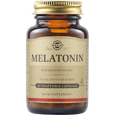 SOLGAR Melatonin Συμπλήρωμα Για Τον Ύπνο 60 Φυτικές Κάψουλες