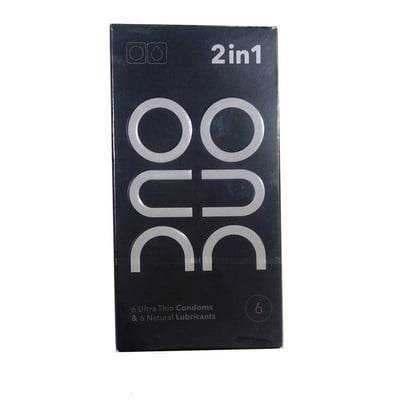 DUO - 2 in 1 Ultra Thin Condoms & Natural Lubricants - 3+3τμχ