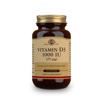 Solgar Vitamin D3 1000IU Softgels 100 Μαλακές Κάψο