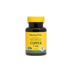 Natures Plus Copper 3mg Dietary Supplement With Copper Chelate For Strengthening The Immune System 90 tablets