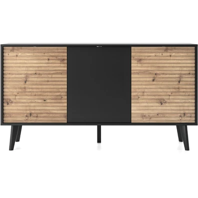 Μπουφές Willow Ανθρακί + Φυσικό Αρτιζάν 154x83x40c