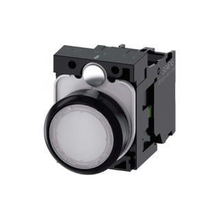 Μπουτόν Φωτιζόμενο LED Άσπρο 3SU1102-0AB60-1BA0