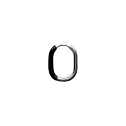 InoPlus Borghetti Squared Steel Earrings Black 1 pair