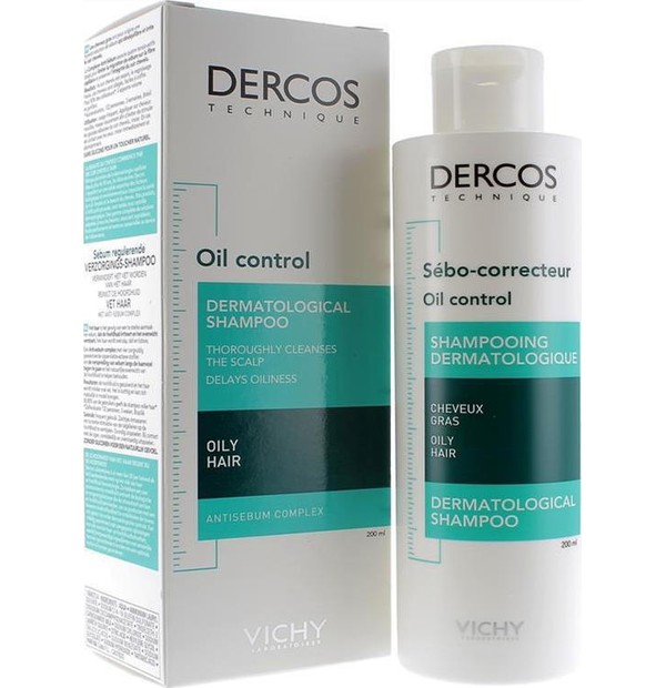 Vichy Dercos Shampooing Sebo-Correcteur Σαμπουάν για ρύθμιση Λιπαρότητας των Μαλλιών 200ml.