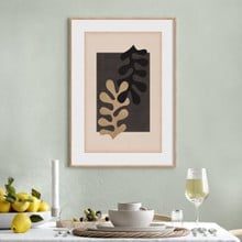 Vintage leaves composition wall