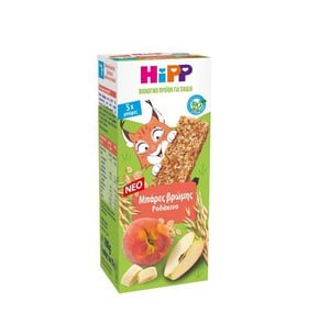 Hipp 5x Βio Μπάρες Βρώμης με Γεύση Ροδάκινο χωρίς 
