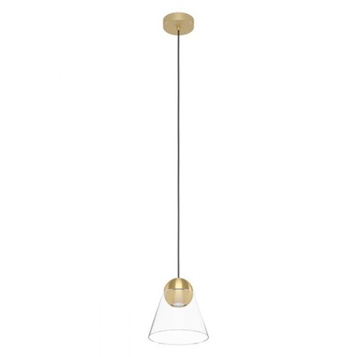 Pendant Light Cerasella Brass Colour With Transpar