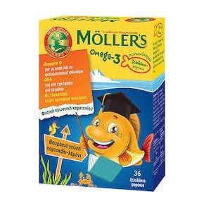 Moller's Ζελεδάκια Ω3 για Παιδιά με γεύση Πορτοκάλ