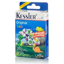 Kessler Original Kids Dinasor - Αποστειρωμένα & Αδιάβροχα Επιθέματα Δεινοσαυράκια, 20strips