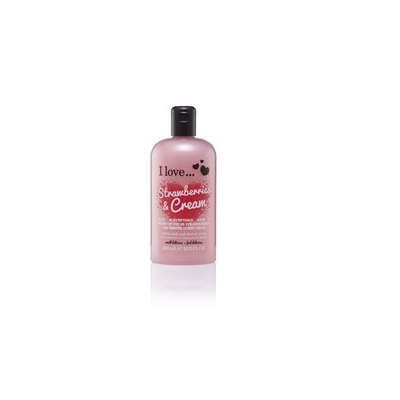I LOVE Cosmetics Bubble Bath & Shower Creme Strawberries & Cream Ενυδατικό Αφροντούς 500ml
