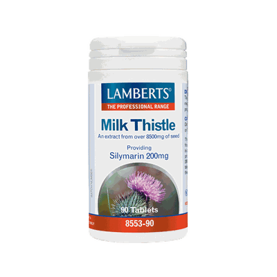 LAMBERTS Milk Thistle 6250mg Συμπλήρωμα Διατροφής Με Γαϊδουράγκαθο 90 Ταμπλέτες