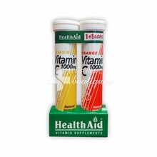 Health Aid Σετ Vitamin C 1000mg - Λεμόνι, 20 eff. tabs & Δώρο Vitamin C 1000mg - Πορτοκάλι, 20 eff. tabs