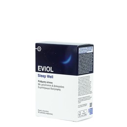 Eviol Sleep Well Φόρμουλα με βαλεριάνα & μελατονίνη για την αντιμετώπιση της Αϋπνίας, 30caps