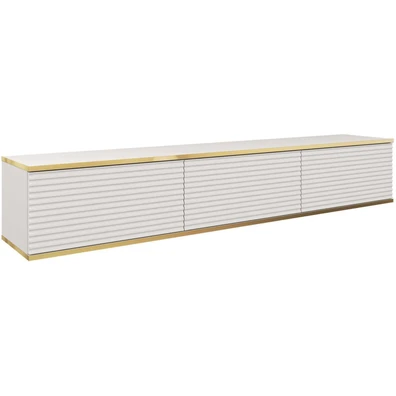 Κρεμαστό Έπιπλο Τηλεόρασης ORO_MDF Λευκό 175x30x32