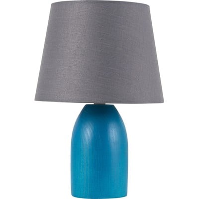 Table Round Light Wood Large Blue 1ΧE14 40W Tla 50