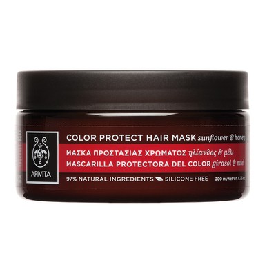 Apivita - Color Protect Hair Mask Sunflower & Honey, Μάσκα Προστασίας Χρώματος για Βαμμένα Μαλλιά με Ηλίανθο & Μέλι - 200ml