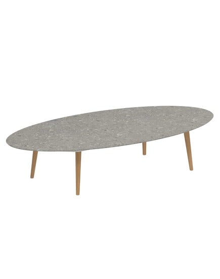STYLETTO ELLIPSE HIGH LOUNGE TABLE WITH CERAMIC TO