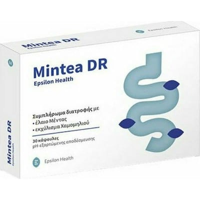 MINTEA Συμπλήρωμα Διατροφής Με Έλαιο Μέντας & Εκχύλισμα Χαμομηλιού Για Την Υγεία Του Εντέρου 30 Κάψουλες