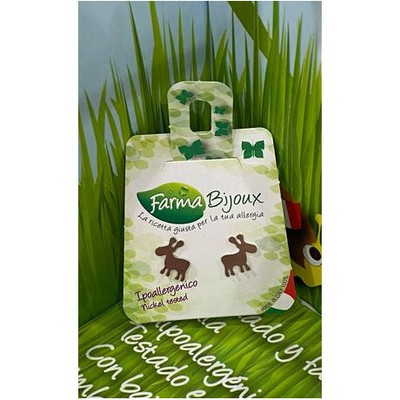 FARMA BIJOUX Σκουλαρίκια Υποαλλεργικά Χωρίς Νικέλιο Τάρανδος Α577 