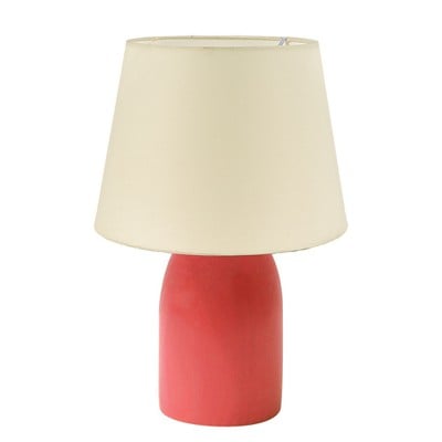 Table Light 1xE14 Round Wood Pink