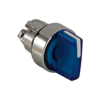 Illuminated Selector Switch Head Blue 3 Positions 