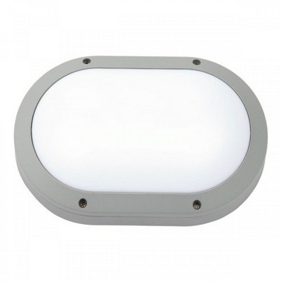 Wall Light E27 15W 230V Oval Silver