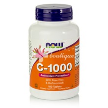 Now Vitamin C 1000mg with Rose Hips & Bioflavonoids, 100tabs