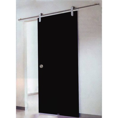 Συρόμενη γυάλινη πόρτα 10mm securit 80Χ210 μαύρη μ